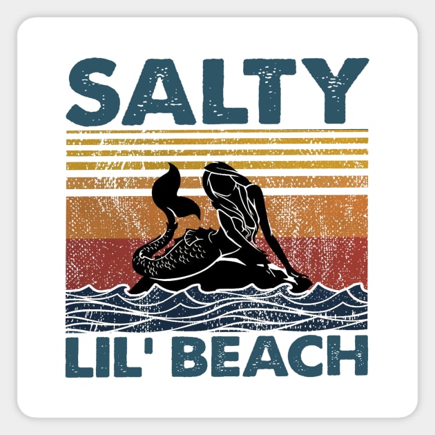 SALTY LIL' BEACH T SHIRT Sticker by jazmitee